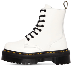 Зимние ботинки Dr. Martens Jadon Smooth Leather Platform Boots White с мехом