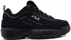 Зимние женские кроссовки FILA Disruptor II "Black" с мехом