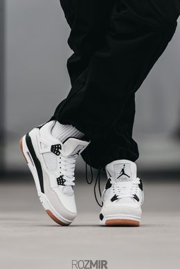 Кросівки Nike Air Jordan 4 Retro "White/Black-Gum"