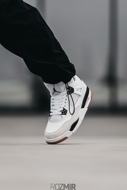 Кросівки Nike Air Jordan 4 Retro "White/Black-Gum"