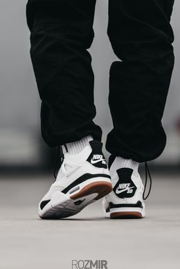 Кросівки Nike Air Jordan 4 Retro "White/Black-Gum"