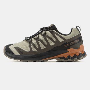 Мужские кроссовки Salomon XA PRO 3D V9 Gore-Tex Термо "Natural/Black/Sugar Almond/Orange"