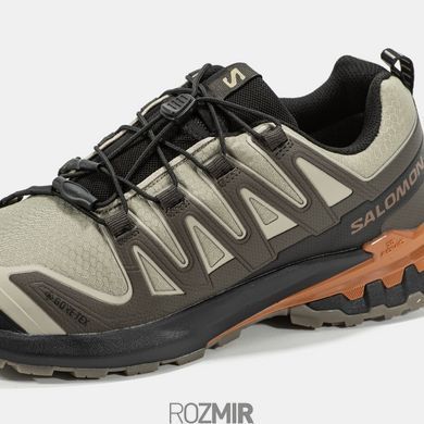 Мужские кроссовки Salomon XA PRO 3D V9 Gore-Tex Термо "Natural/Black/Sugar Almond/Orange"