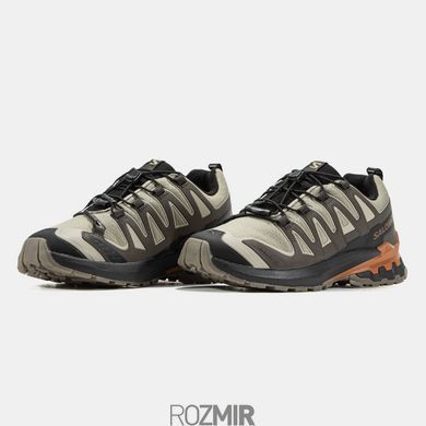 Мужские кроссовки Salomon XA PRO 3D V9 Gore-Tex Термо "Natural/Black/Sugar Almond/Orange"