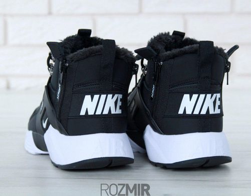Зимние кроссовки ACRONYM x Nike Huarache City Winter "Black/White" с мехом