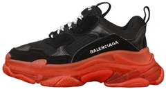 Жіночі кросівки Balenciaga Triple S Sneaker Clear Sole "Black/Red"