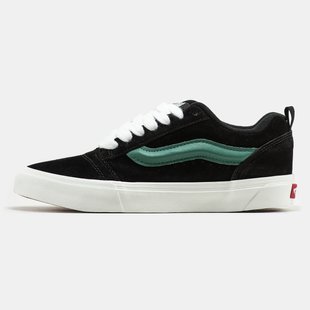 Кеди Vans KNU Skool "Black/White-Green"