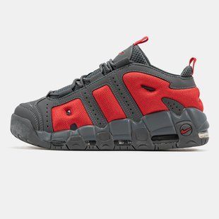 Мужские кроссовки Nike Air More Uptempo Low "Dark Grey/Red"