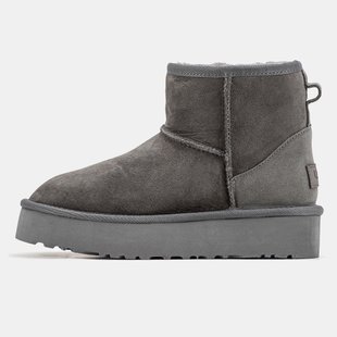 Угги UGG Classic Mini Platform "Grey"