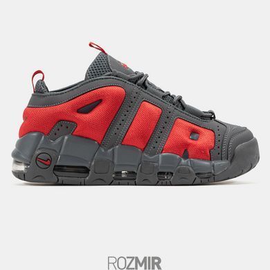 Мужские кроссовки Nike Air More Uptempo Low "Dark Grey/Red"