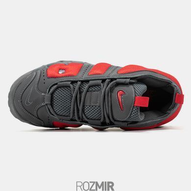 Мужские кроссовки Nike Air More Uptempo Low "Dark Grey/Red"