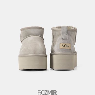 Угги UGG Classic Ultra Mini Platform "Light Grey"