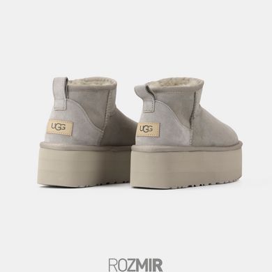 Угги UGG Classic Ultra Mini Platform "Light Grey"