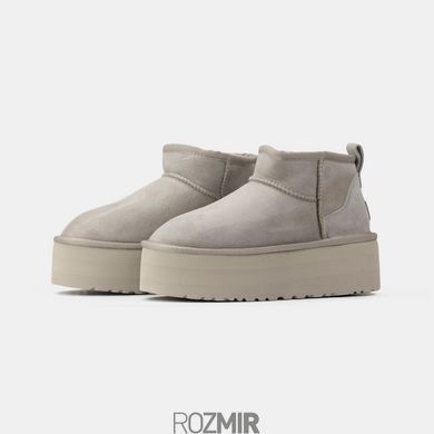 Угги UGG Classic Ultra Mini Platform "Light Grey"