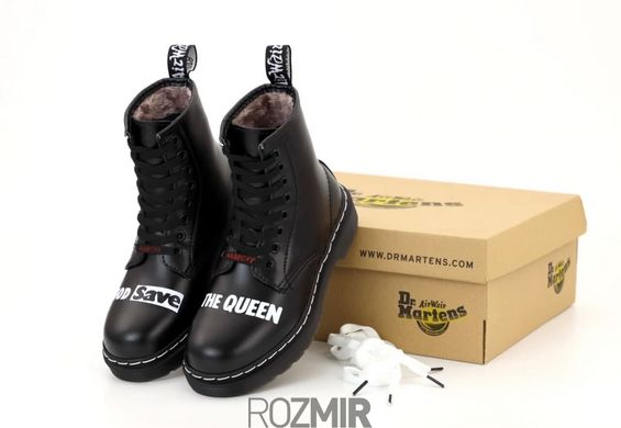 Зимние ботинки Dr. Martens 1460 Sex Pistols "Black" с мехом