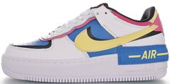 Кроссовки Nike Air Force 1 Shadow "White/Blue Pink Yellow"