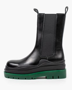 Ботинки Bottega Veneta Tire Boots "Black/Green"