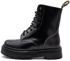 Зимові черевики Dr. Martens Jadon II Leather Mono Boots "Black" з хутром