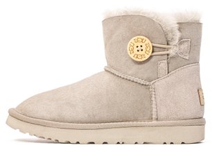 Жіночі уггі UGG Mini Bailey Button "Light Grey"