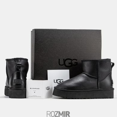 Уггі UGG Classic Mini Platform Leather "Black"