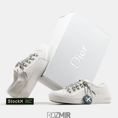 Женские кроссовки Dior Walk'N'Dior Low Top White Canvas KCK177CVA_S06W