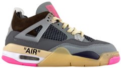 Кросівки OFF-WHITE x Air Jordan 4 Retro "Grey/Brown-Pink"