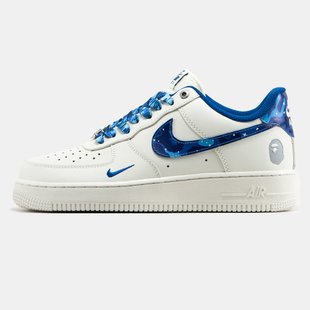 Кросівки Nike Air Force 1 Low x BAPE "White/Blue"