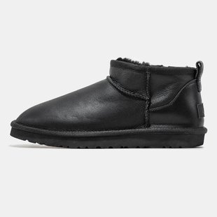 Угги UGG Classic Ultra Mini Leather "Black"