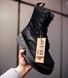 Жіночі черевики Dr. Martens Jadon Platform GLITTER "Black" з хутром