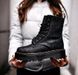 Зимние ботинки Dr. Martens Jadon Platform GLITTER "Black" с мехом