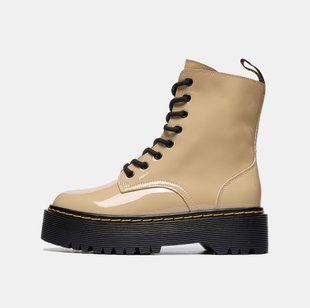 Лакированные ботинки Dr. Martens Jadon Patent "Beige" без меха