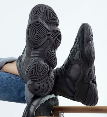 Зимові кросівки adidas Yeezy Boost 500 High Winter "Black" з хутром