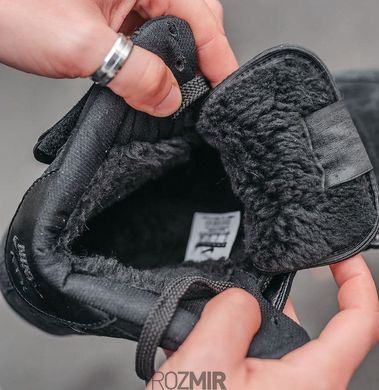 Зимние кроссовки Nike Air Force 1 High Suede Fur "Black" с мехом