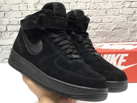 nike high tops suede black