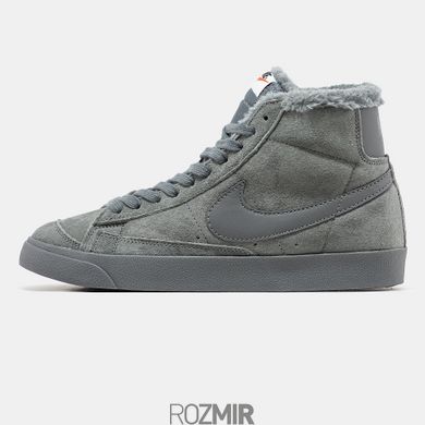 Зимние мужские кроссовки Nike Blazer High Winter "Gray" с мехом
