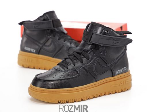 Зимові кросівки Nike Air Force 1 Gore-Tex Boot "Black/Gum" з хутром