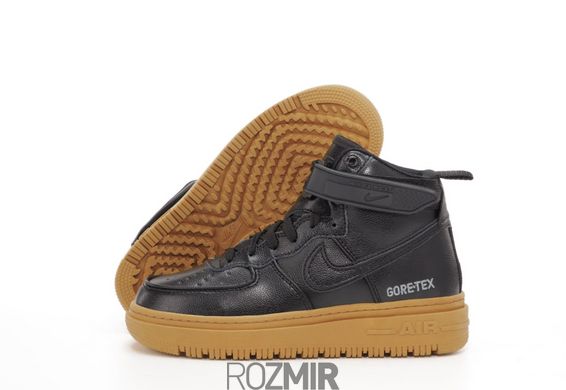 Зимние кроссовки Nike Air Force 1 Gore-Tex Boot "Black/Gum" с мехом
