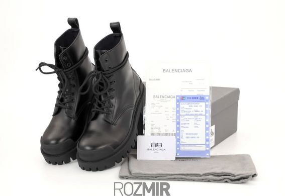 Черевики Balenciaga Strike 20mm Lace-up Boot "Black"