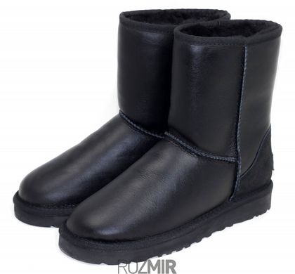 Угги UGG Classic Short II Boot Leather "Black"
