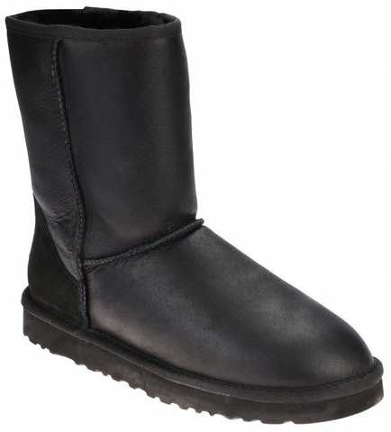 classic short wool lined leather boot