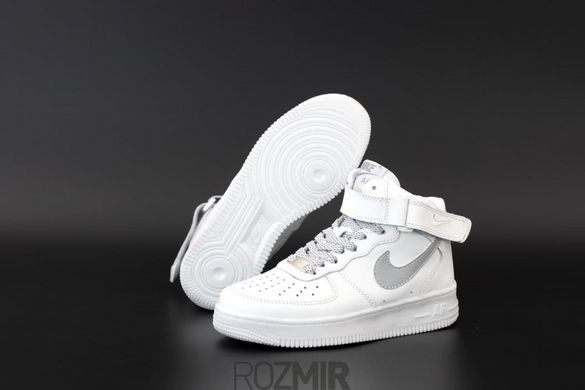 Кросівки Nike Air Force 1 07 Mid White Silver Reflective Light
