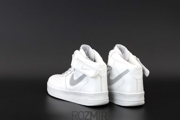 Кроссовки Nike Air Force 1 07 Mid White Silver Reflective Light