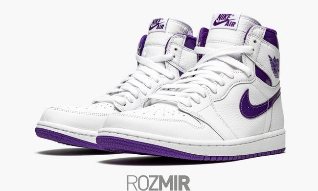 Кроссовки Air Jordan 1 Retro High White/Court Purple