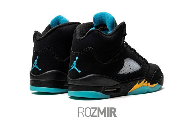 Кросівки Air Jordan 5 Aqua "Black/Taxi/Aquatone"