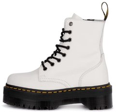 Жіночі черевики Dr. Martens Jadon Platform Boots White Polished Smooth 15265100 без хутра
