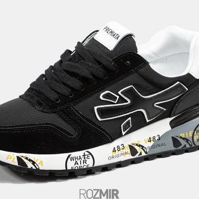 Кросівки Premiata Mick "Black/White-Grey"