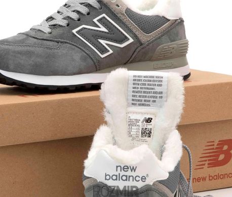 Зимові кросівки New Balance 574 Winter "Grey" з хутром