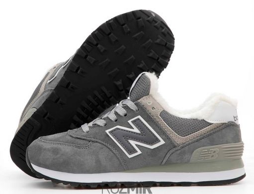 Зимові кросівки New Balance 574 Winter "Grey" з хутром