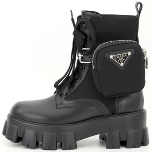 Ботинки Prada Ankle Pouch Combat Boots Black