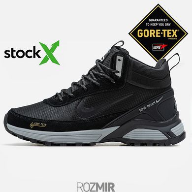 Зимние мужские кроссовки Nike Rivah Gore-Tex Winter "Black/Grey" с мехом